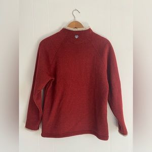Kuhl Alpaca Fleece Pullover Stovepipe Sweater Women’s Burgundy Mock Neck